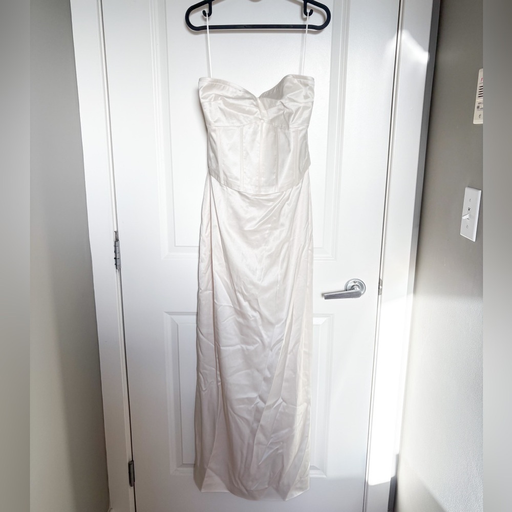 NEW NWT Reformation Ariyah Corset Satin Maxi Wedding Bridal Dress Gown - Picture 6 of 11